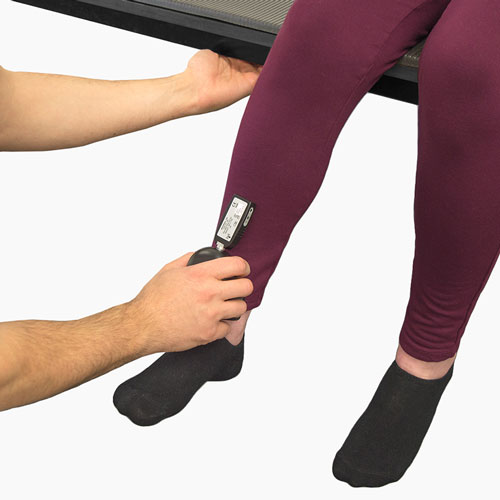 Hand Held Dynamometer in use for Knee Extension